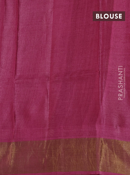 Red Pure Tussar Saree - Prints