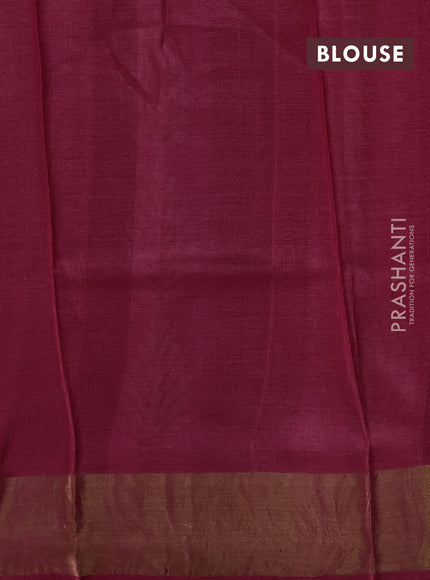 Red Pure Tussar Saree - Polka Dots Prints