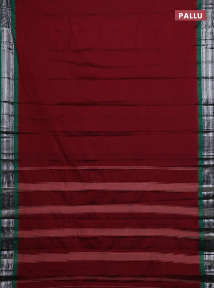 Maroon & Green Narayanpet Cotton - Kalamkari Blouse