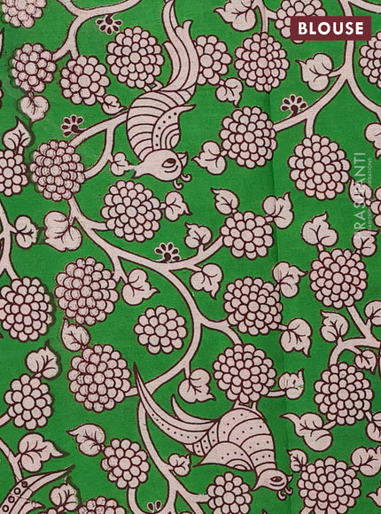 Maroon & Green Narayanpet Cotton - Kalamkari Blouse