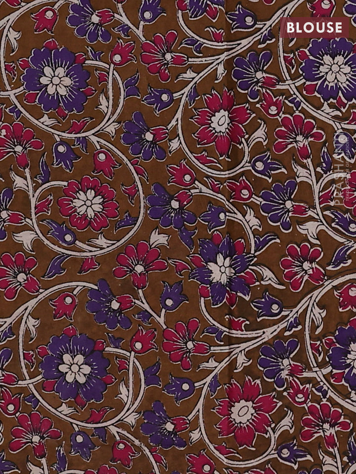 Mustard Yellow Narayanpet Cotton - Kalamkari Blouse