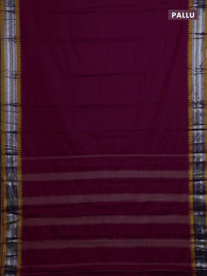 Magenta Pink & Green Narayanpet Cotton - Kalamkari Blouse