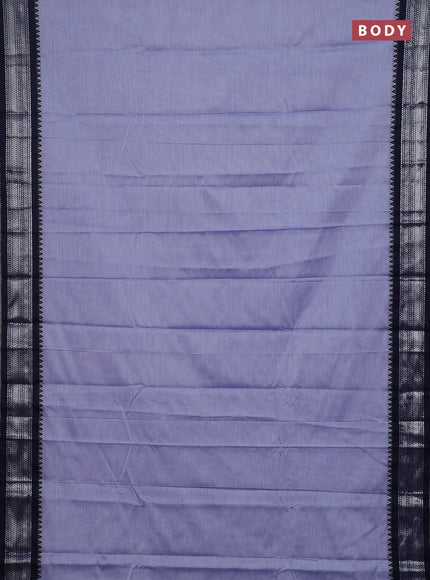 Pastel Blue & Blue Narayanpet Cotton - Kalamkari Blouse