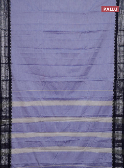 Pastel Blue & Blue Narayanpet Cotton - Kalamkari Blouse