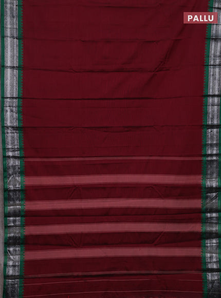 Maroon & Green Narayanpet Cotton - Kalamkari Blouse