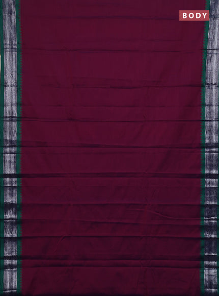 Magenta Pink & Green Narayanpet Cotton - Kalamkari Blouse