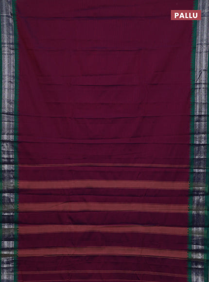 Magenta Pink & Green Narayanpet Cotton - Kalamkari Blouse