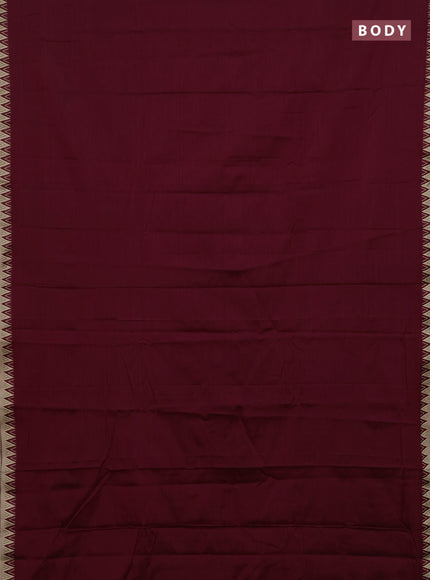Maroon & Orange Narayanpet Cotton - Kalamkari Blouse