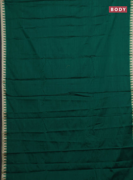 Green & Beige Narayanpet Cotton - Kalamkari Blouse