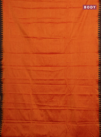 Sunset Orange & Royal Blue Narayanpet Cotton - Kalamkari Blouse