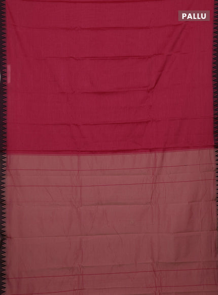 Peach Pink & Royal Blue Narayanpet Cotton - Kalamkari Blouse