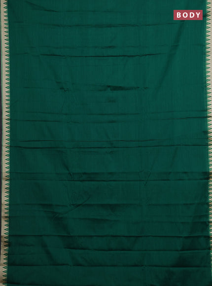 Green & Beige Narayanpet Cotton - Kalamkari Blouse
