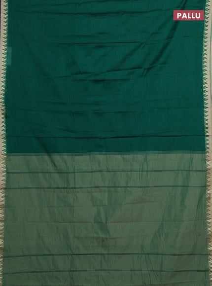 Green & Beige Narayanpet Cotton - Kalamkari Blouse