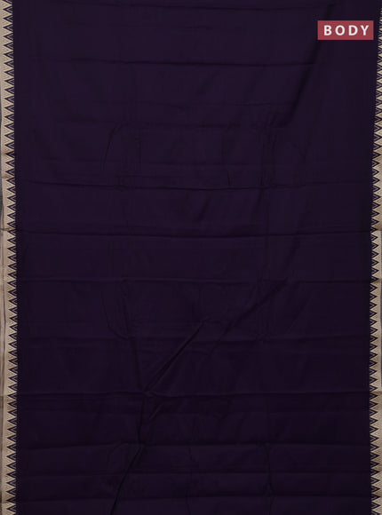 Violet & Royal Blue Narayanpet Cotton - Kalamkari Blouse