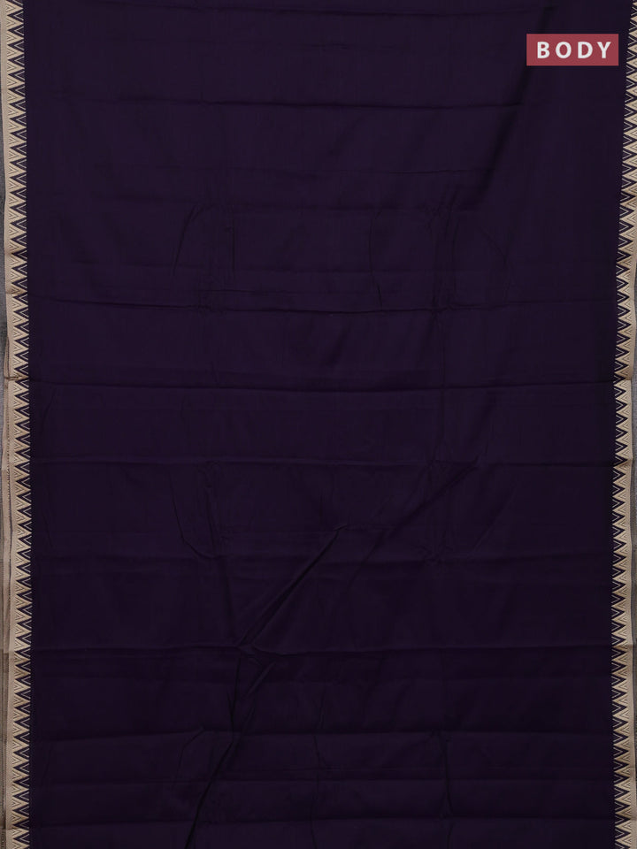 Violet & Royal Blue Narayanpet Cotton - Kalamkari Blouse