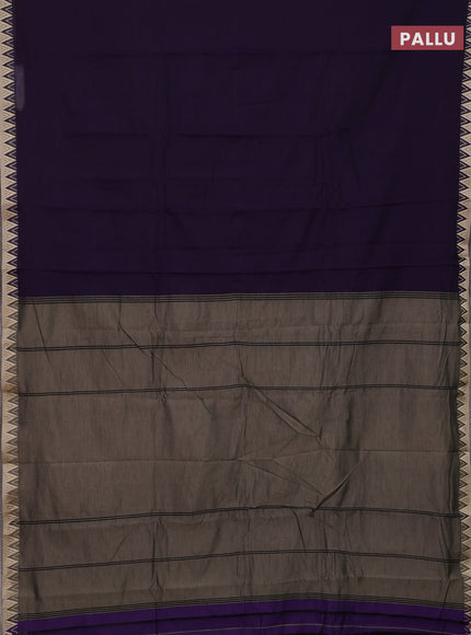 Violet & Royal Blue Narayanpet Cotton - Kalamkari Blouse