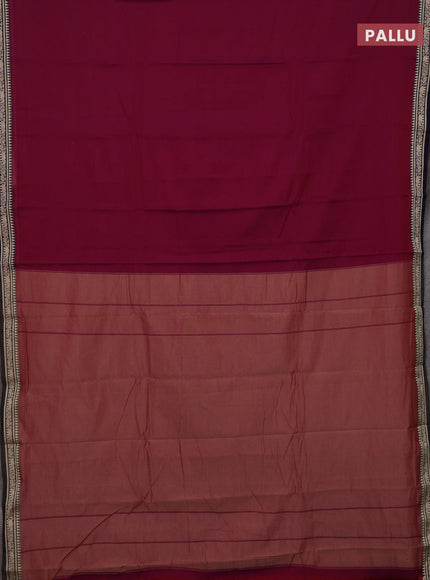 Magenta Pink & Mehendi Green Narayanpet Cotton - Kalamkari Blouse