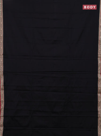 Black & Maroon Narayanpet Cotton - Kalamkari Blouse