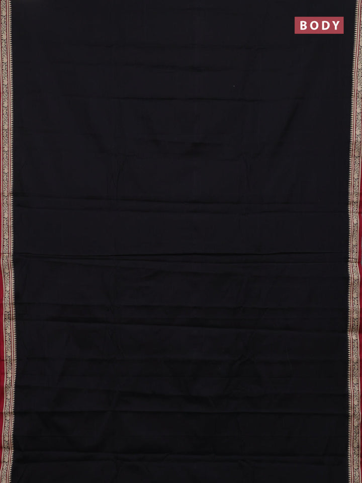 Black & Maroon Narayanpet Cotton - Kalamkari Blouse