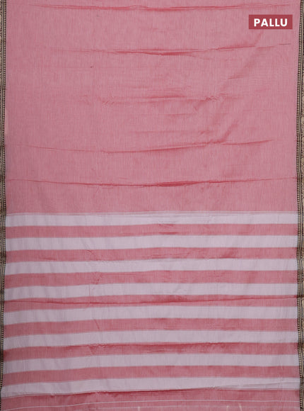 Peach & Red Narayanpet Cotton - Kalamkari Blouse