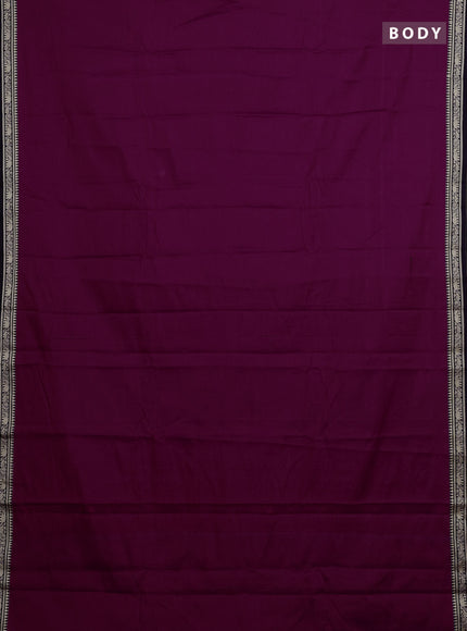 Magenta Pink & Mehendi Green Narayanpet Cotton - Kalamkari Blouse