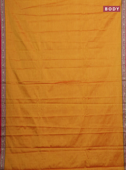 Yellow & Brown Narayanpet Cotton - Kalamkari Blouse
