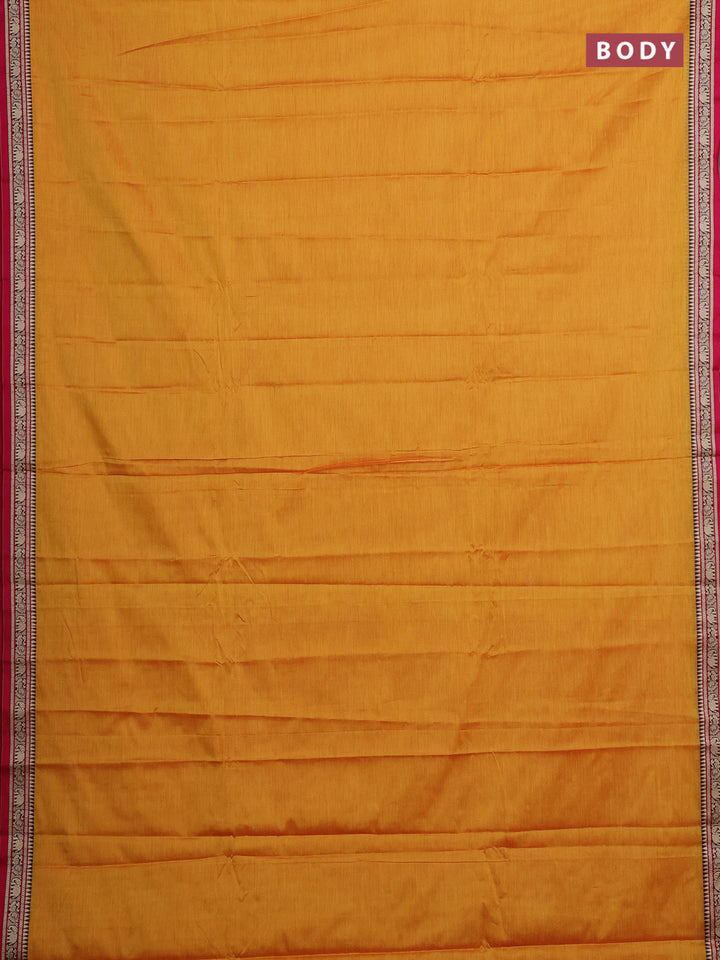 Yellow & Brown Narayanpet Cotton - Kalamkari Blouse