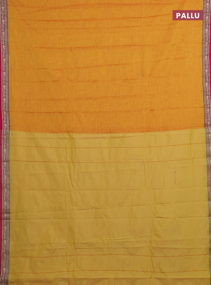 Yellow & Brown Narayanpet Cotton - Kalamkari Blouse