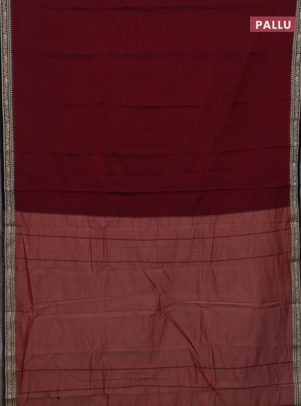 Maroon & Green Narayanpet Cotton - Kalamkari Blouse