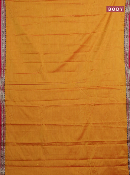 Yellow & Rust Narayanpet Cotton - Kalamkari Blouse