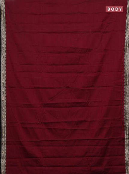 Maroon & Green Narayanpet Cotton - Kalamkari Blouse