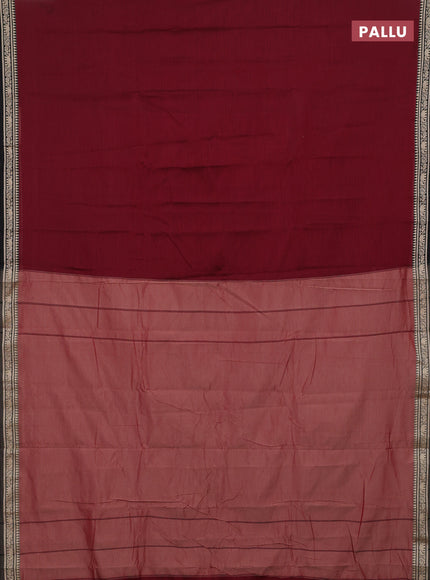 Maroon & Green Narayanpet Cotton - Kalamkari Blouse
