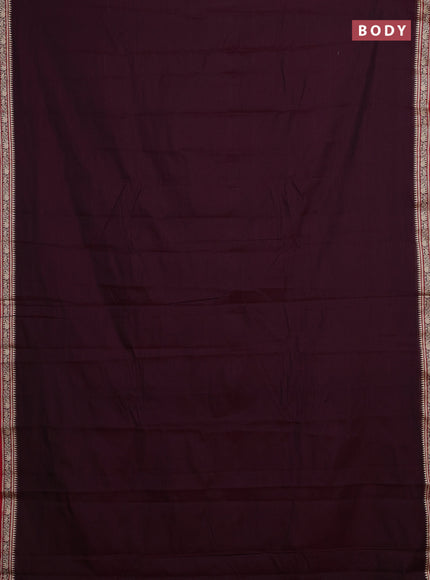 Magenta Pink & Green Narayanpet Cotton - Kalamkari Blouse