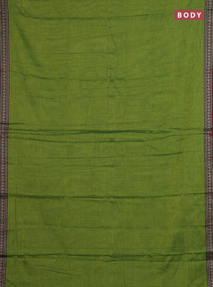 Green & Maroon Narayanpet Cotton - Kalamkari Blouse