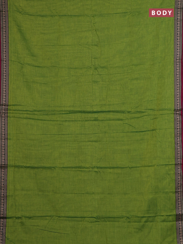 Green & Maroon Narayanpet Cotton - Kalamkari Blouse