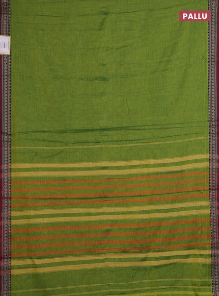 Green & Maroon Narayanpet Cotton - Kalamkari Blouse