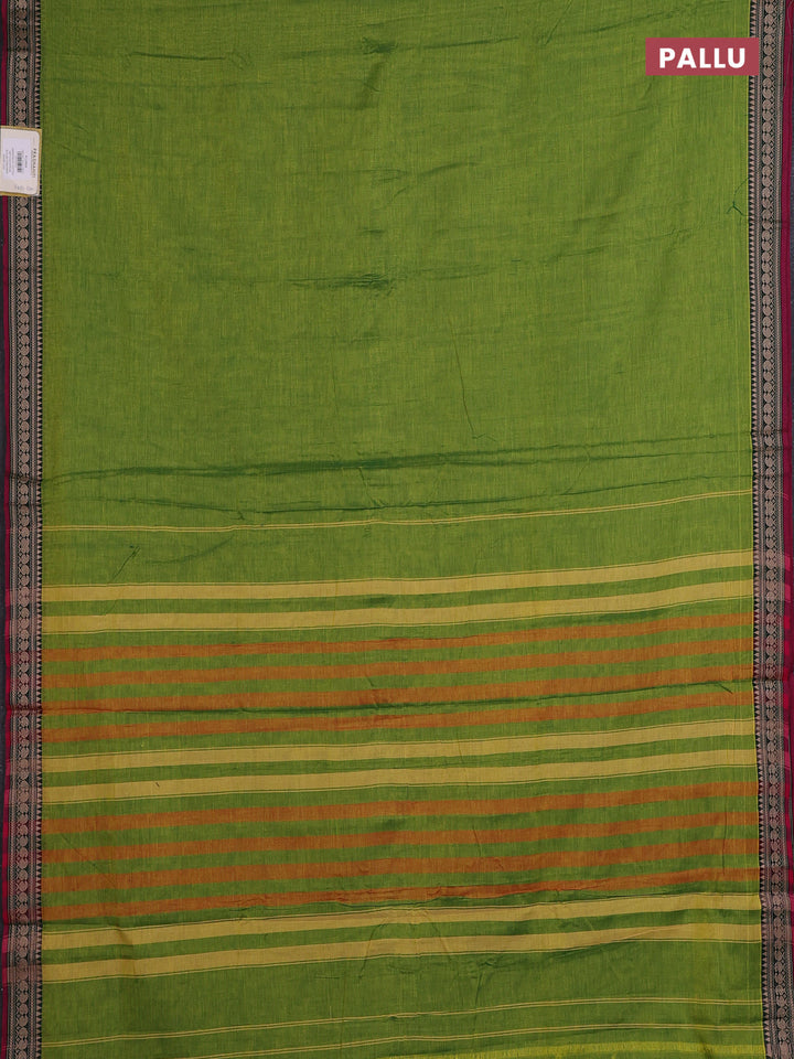 Green & Maroon Narayanpet Cotton - Kalamkari Blouse