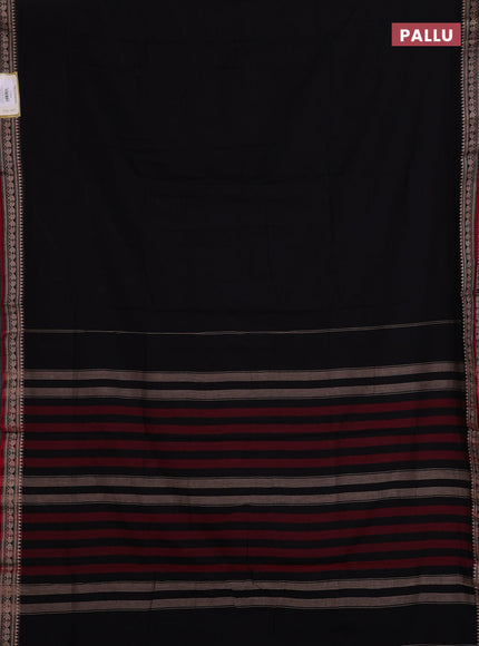 Black & Maroon Narayanpet Cotton - Kalamkari Blouse