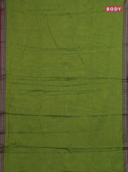 Green & Beige Narayanpet Cotton - Kalamkari Blouse