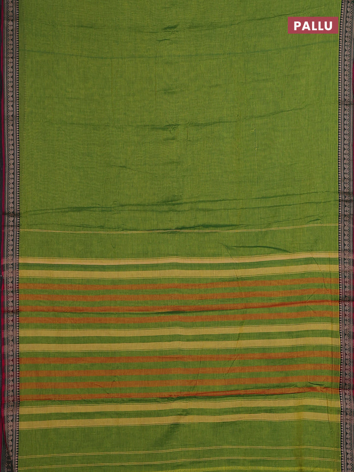 Green & Beige Narayanpet Cotton - Kalamkari Blouse