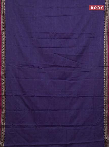 Violet & Beige Narayanpet Cotton - Kalamkari Blouse