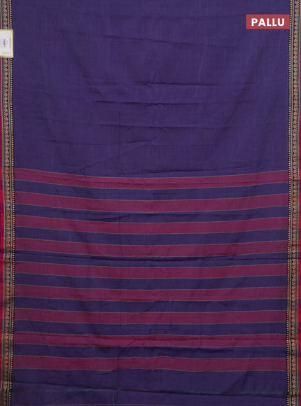 Violet & Beige Narayanpet Cotton - Kalamkari Blouse
