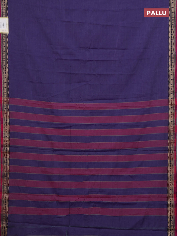 Violet & Beige Narayanpet Cotton - Kalamkari Blouse