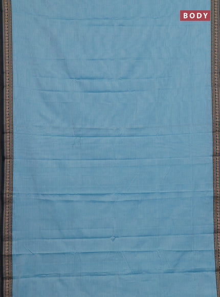 Aqua Blue & Peacock Green Narayanpet Cotton - Kalamkari Blouse