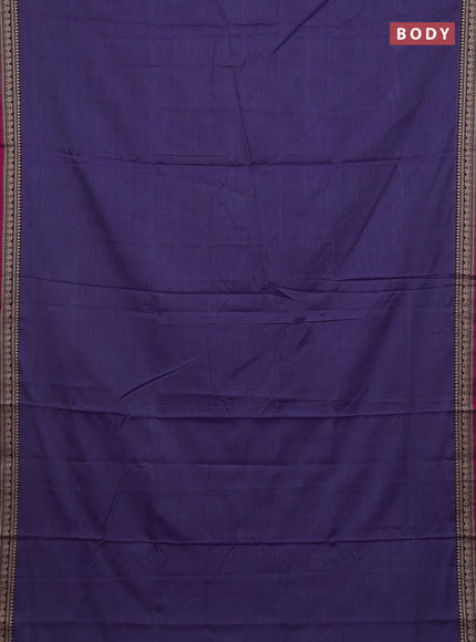 Violet & Beige Narayanpet Cotton - Kalamkari Blouse