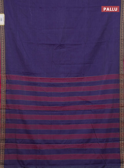 Violet & Beige Narayanpet Cotton - Kalamkari Blouse