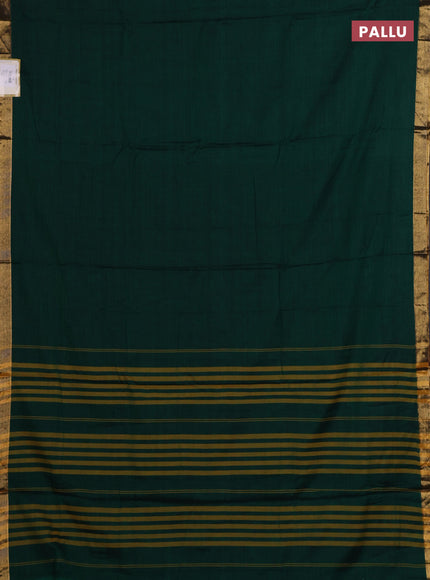 Green & Brown Narayanpet Cotton - Kalamkari Blouse