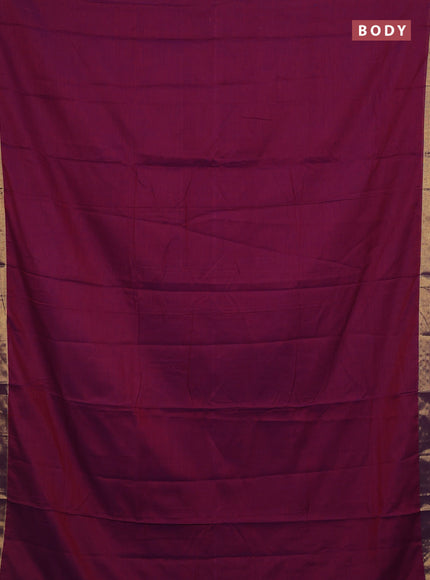 Magenta Pink & Mehendi Green Narayanpet Cotton - Kalamkari Blouse