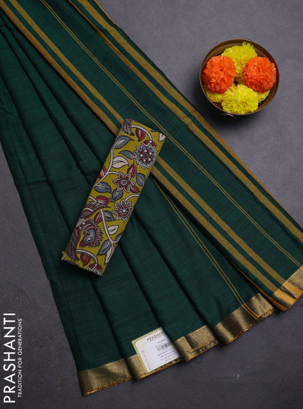 Green & Mehendi Green Narayanpet Cotton - Kalamkari Blouse