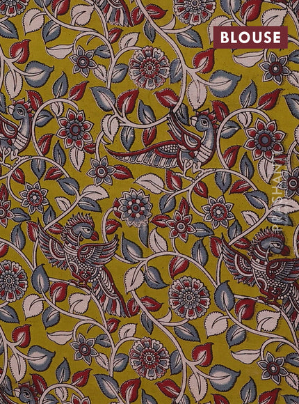 Green & Mehendi Green Narayanpet Cotton - Kalamkari Blouse